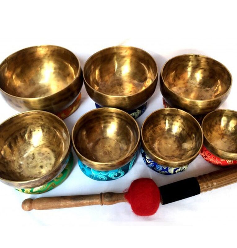 Professionally selected chakra healing singing bowl set