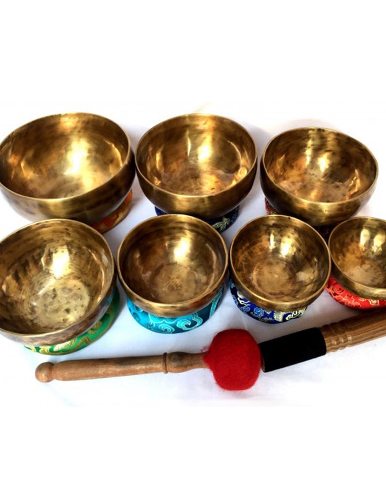 Professionally selected chakra healing singing bowl set