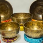 Tibetan handmade chakra-tuned singing bowl set