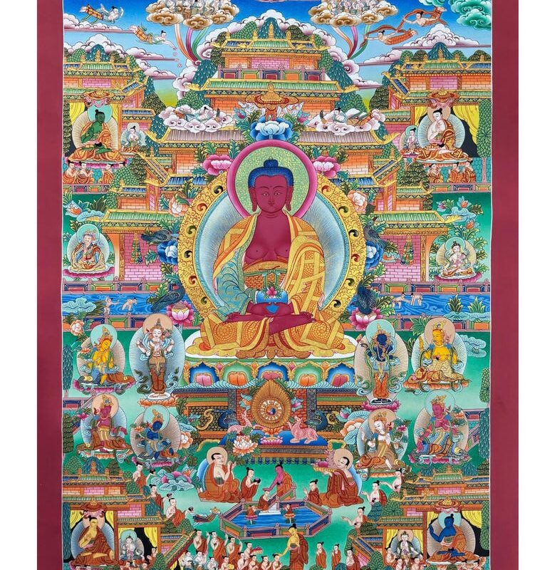 Amitabha Buddha Pureland thangka