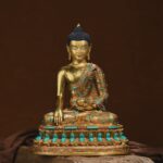 Tibetan bronze Shakyamuni Buddha statue, 31 cm