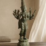 Saraswati bronze statue, 21 inches