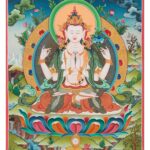 Hand-painted Chenrezig thangka