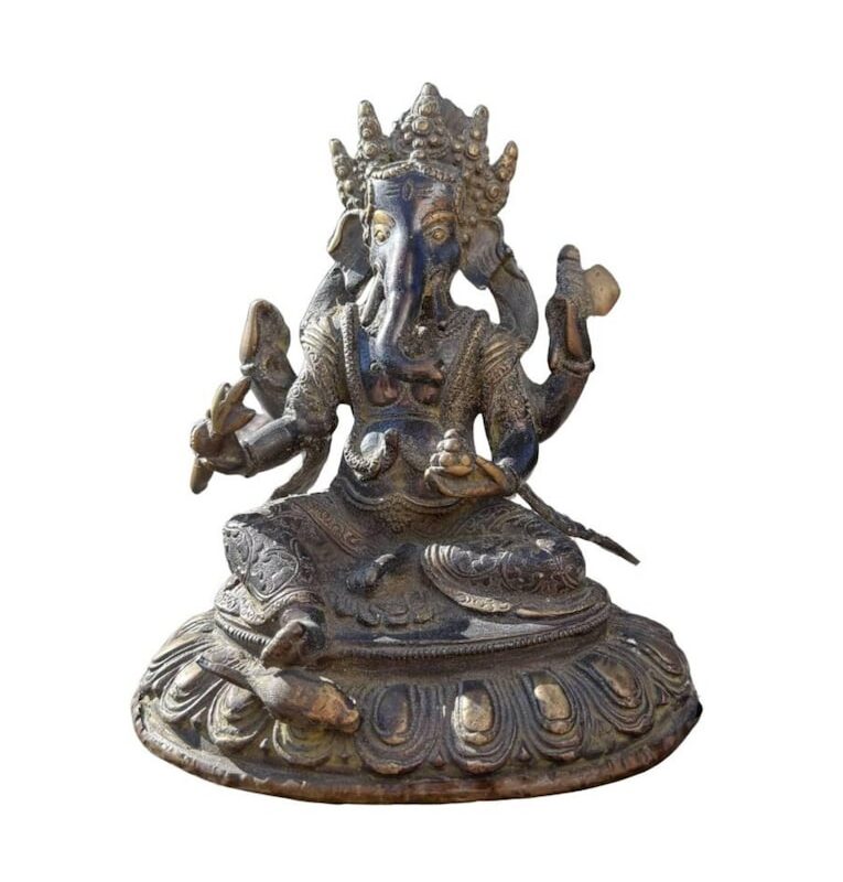 Grand bronze Ganesha statue, 20 inches