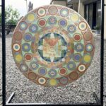 Large hand-painted mandala healing gong