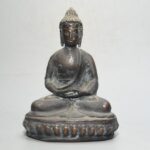 Antique bronze Buddha in dhyana mudra